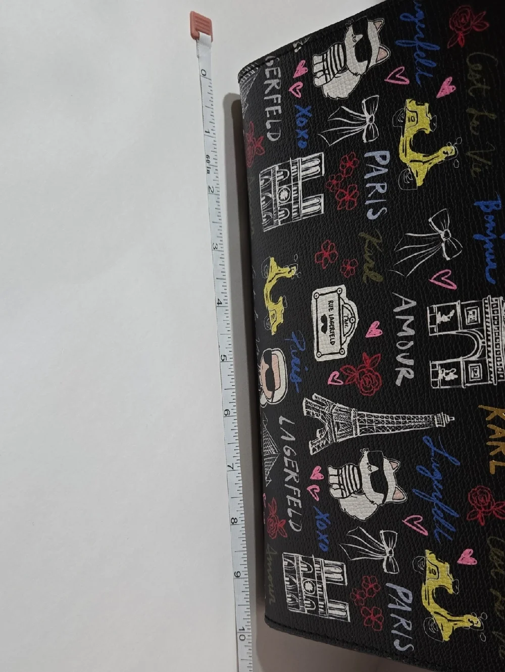 NWT Karl Lagerfeld Paris Graphic Tote Bag Crossbody Strap Paris Print. Nwt. - Picture 8 of 9